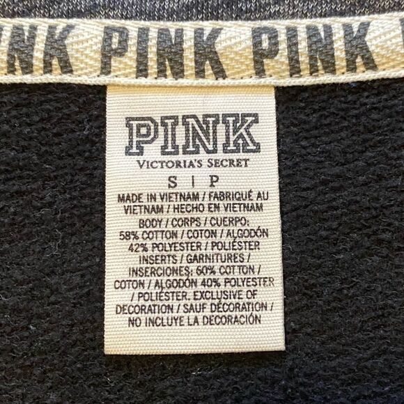 PINK 3/4 zippered pullover size S - Picture 3 of 3